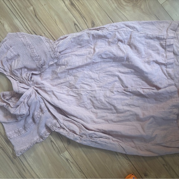 Old Navy Flutter Sleeve Pink Mini Dress 100% Cotton - Picture 6 of 8